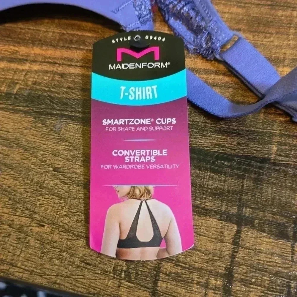Maidenform Comfort Devotion Embellished Extra Coverage Bra- Stone Crush Blue - Picture 2 of 3